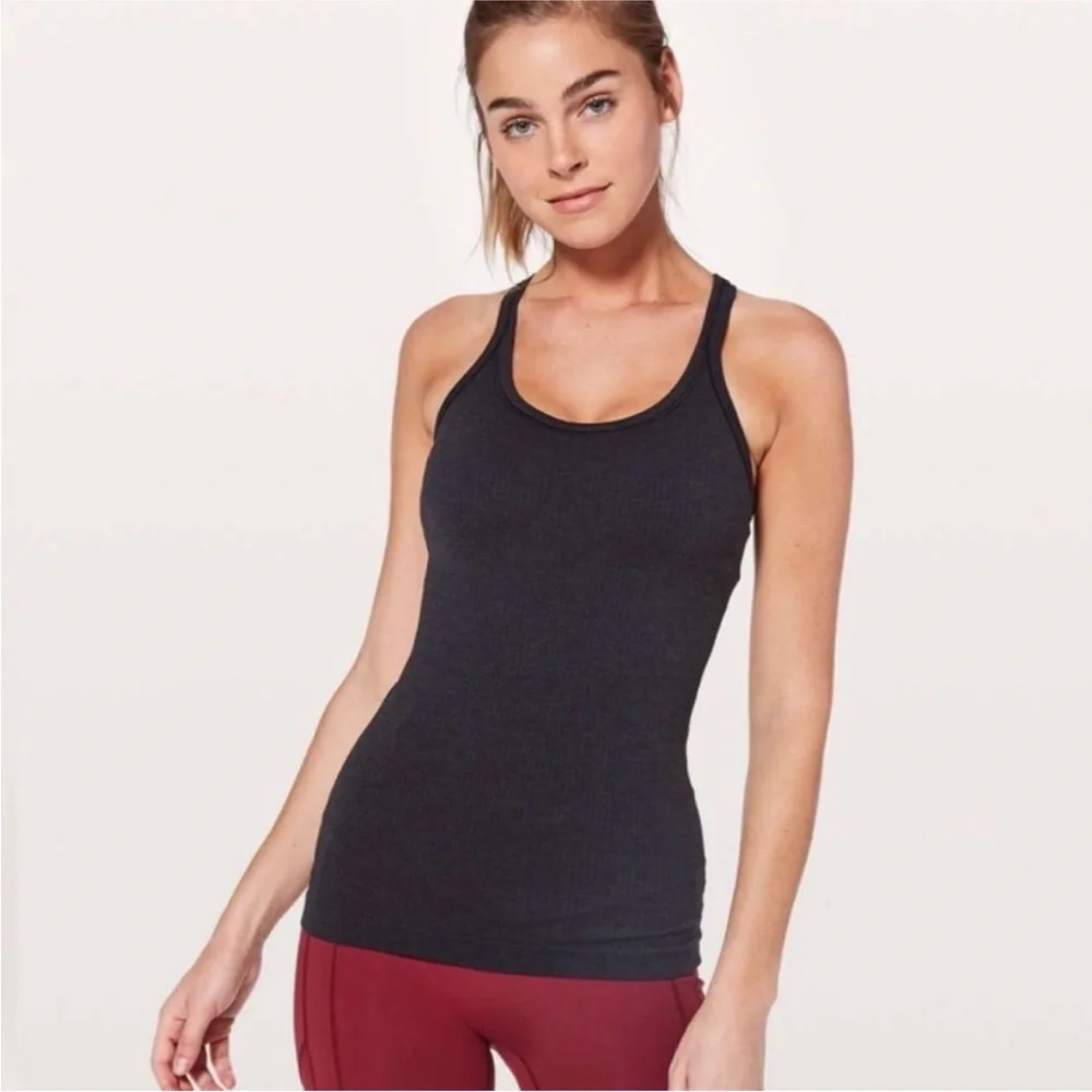 Lululemon black Ebb to Street racerback ribbed tank 12